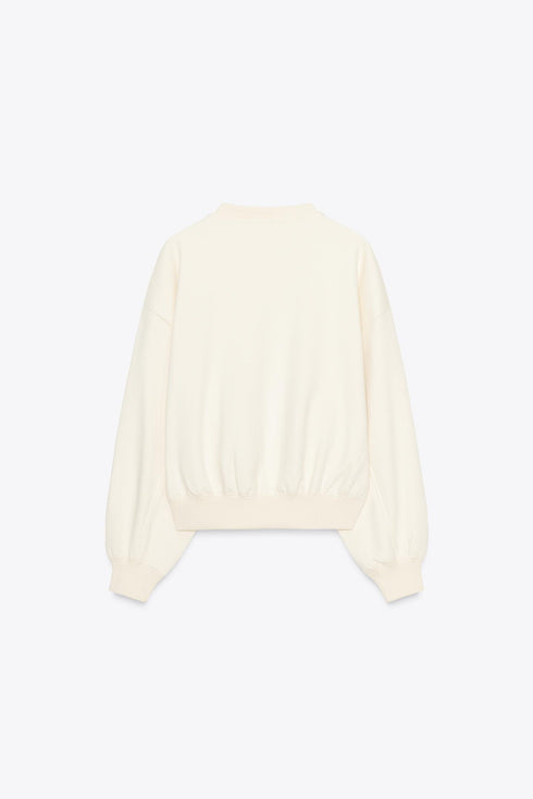 ZARA BASIC PLUSH SWEATSHIRT